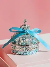 婚礼用クラウンジュエリーボックス【欧風デザイン・指輪・ネックレス・イヤリング収納】
