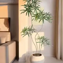 造花 観葉植物 鉢植え カポック 高級感 上品 リアルタッチ 床置き 室内 リビング インテリア