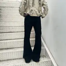 美式ストリートスタイルのフレア工装パンツ【レトロカモフラ・スリムフィット・女子用】