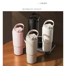 大容量の316不锈鋼保温カップ【陶器内蔵・携帯用・コーヒーカップ】