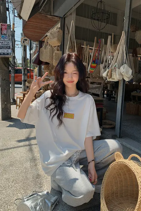 レース切り替えパンツ【女性用・ウエスト調整・ボリュームワイドパンツ・可愛らしいデザイン】（セットアップ対応）