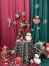 クリスマステーマのフォトバックグラウンド【ヴィンテージ風・赤色・子供用撮影小道具】