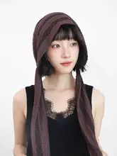 リボン付きキャップ【春夏・アウトドアイベント向け・バンダナスタイル】
