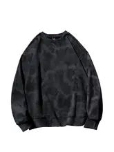 ビンテージ風 クロスプリント長袖Tシャツ【ラウンドネック・洗いざらし・男性用】