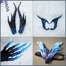 どらまキャラクターコスプレ用爪デザインのイヤリングとウエストアクセサリー【ファンタジー風】（セットアップ対応）