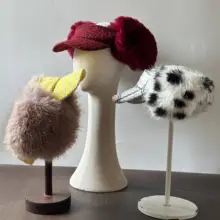 秋冬用 フェイクファー耳カバー付き空頂帽【多色展開】
