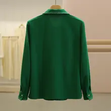 洗練されたデザイン！通勤用のゆったりとしたブラウス【スリムフィット・長袖・秋用】