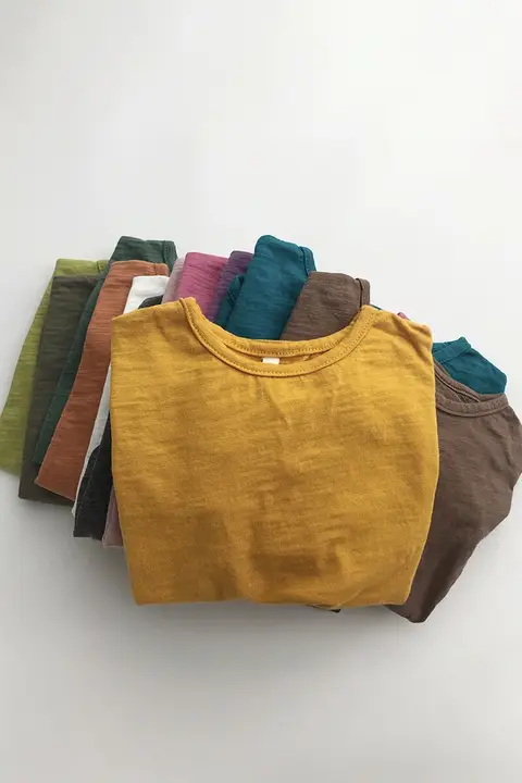 極上の柔らかさ！子供用半袖Tシャツ【丸首・ゆったり・シンプルデザイン】