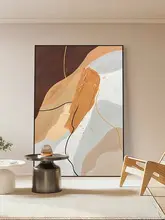 CM.ART 手描き油絵 リビング用和のテイスト装飾画【現代的・大サイズ・抽象的なテクスチャ】