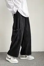 メンズ ワイドレッグ カーゴパンツ【大口袋・余裕のあるフィット・九分丈】