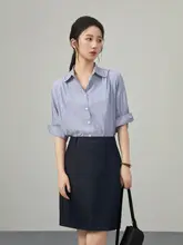 ストライプ柄 半袖シャツ【大人のビジネススタイル・洗練されたデザイン】