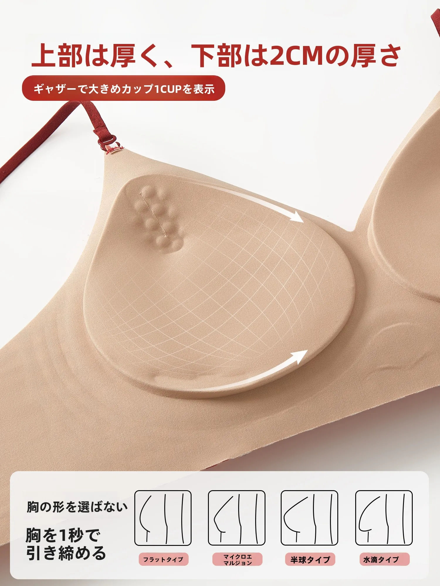 ソフトサポートブラジャー：小胸向け・防下垂機能が実証された実用性の評価