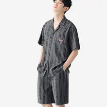 極上の柔らかさ！綿製 メンズ夏用パジャマ【抗菌・短袖・開衿】