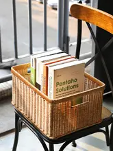 収納バスケット デスクトップ リビング 材料 プラスチック 編みスタイル 整理