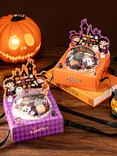 ハロウィン用ケーキボックス【透明手提げ・ムースボール・パンプキンクッキー用・焼き菓子装飾】
