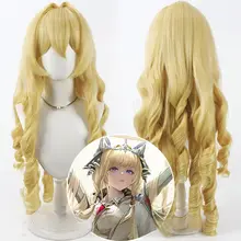 金色の螺旋カールコスプレウィッグ【女神・クラウンデザイン】