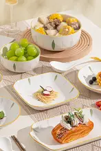 美しいデザインの陶器製食器セット【釉下彩・おしゃれな碗と皿・箸付き】（セットアップ対応）