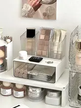 化粧品収納ボックス【デスクトップ用・メイクブラシ・リップ収納・小物整理】