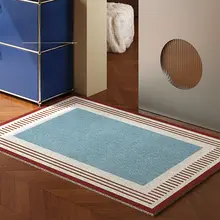 玄関マット ドアマット ラグ PVCコイル ブルー バウハウス ヴィンテージ風 オリジナルデザイン 「RUG」