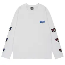 オーバーサイズ長袖Tシャツ【春秋用・コットン・無地デザイン・男女兼用】