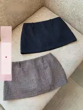 千鳥格子 Aラインスカート【秋冬用・レトロデザイン】（セットアップ対応）