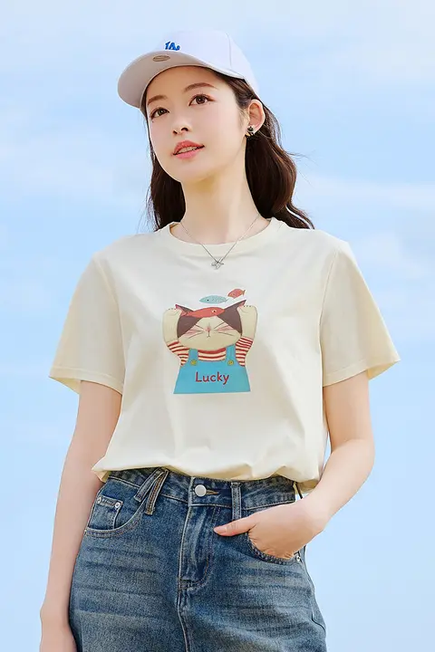 Tシャツ レディース 接触冷感 ひんやり 通気性 夏 デイリー「LAGOGO」