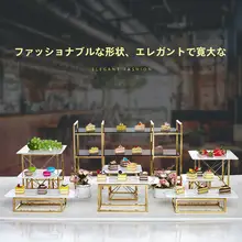 ゴールドスイーツスタンド【欧州スタイル・ディスプレイ用・ケーキ＆デザート用】