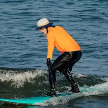 長袖ジッパーウエットスーツ 男性用ダイビングサーフィン服【水母浮潜・速乾・防晒】（セットアップ対応）