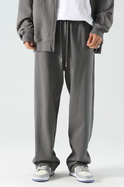 400g 高密度コットン製 メンズ ストレートパンツ【春秋用・ゆったり・カジュアル・スポーツ】