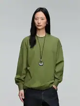 OPICLOTH/OPIC 4色 モーダルシルク混紡 ゆったりコットンカジュアル長袖Tシャツ