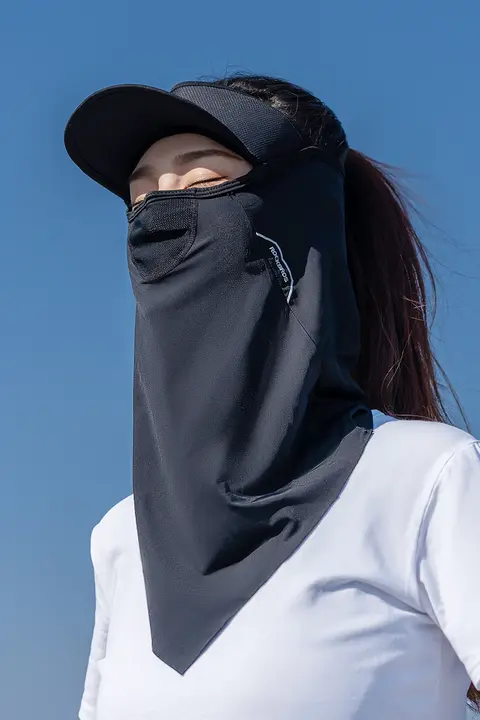 洛克兄弟 冷感 UVカットフェイスマスク【夏用・全顔防風・バイク用・男女兼用】