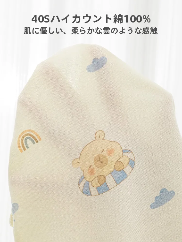 新生児用半背衣：綿100％の透湿デザインが夏の快適さを実現