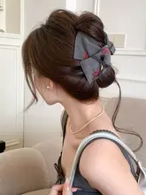 おしゃれなバタフライリボンヘアクリップ【後頭部用・髪量多め対応】