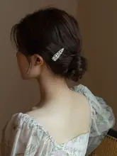 半截詩 高級レトロヘアクリップ【超キラキラ・前髪用・ダックビル型】