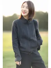 シンプルで洗練されたデザインのリバーシブルスタンドカラーアウター【秋冬用・カジュアル・女性用】