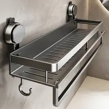 吸盤 収納ラック 浴室 使用シーン 壁掛け式 収納ラック