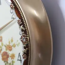 TQJ ヨーロッパ風 ブラス製 1面 壁掛け時計【静音・ラウンドデザイン・リビング・寝室用】