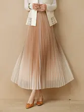 グラデーションカラーのシフォン半裙【上品なデザイン・春夏用】（セットアップ対応）