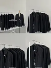 黒のダチョウ羽根スーツジャケット【春用・高級感・エレガント】