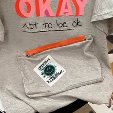 デザインポケット付き 半袖Tシャツ【大きいサイズ・夏用・ゆったりデザイン・体型カバー・カジュアル】