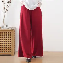 コットンリネンワイドパンツ【薄手・ヨガ・カジュアル用】（セットアップ対応）