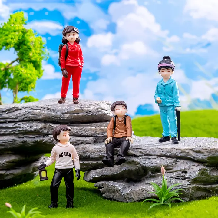 マイクロランドスケープクリエイティブバックパッククライマー 装飾品