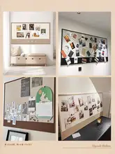 穴あけ不要のフェルト壁貼りフォトボード【コルク製・家庭用・写真展示用】