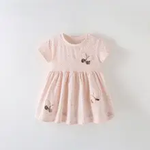 ワンピース キッズ ガールズ 半袖 綿100% クルーネック プリンセス風 おしゃれ 夏