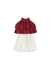 女児用おしゃれな夏の2点セット【デザイン衣服・トレンド】（セットアップ対応）