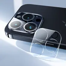 SmartDevil iPhone15 Pro Max対応カメラレンズ保護フィルム【オールカバー・透明ケース付き・強化ガラス・15 Pro用】