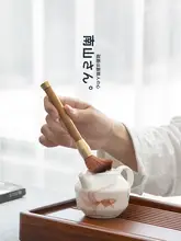 花梨木製の茶具用手作り茶筆【五福養壺筆・家庭用装飾品】