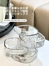 高級回転式ジュエリーボックス【多機能・ネックレス・イヤリング収納】