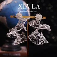 手作りビーズイヤリング【ファッション・パーティー用・ウェディングアクセサリー】