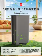ステンレス製 キッチン用 ダストボックス【フタ付き・フットペダル・高級感】